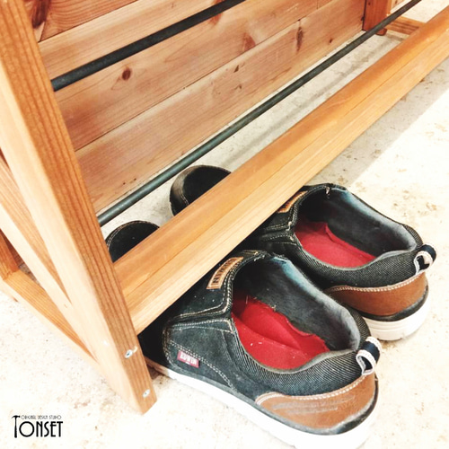 6足収納オープンシューズラック オークcol. 靴箱・下駄箱・シューズ