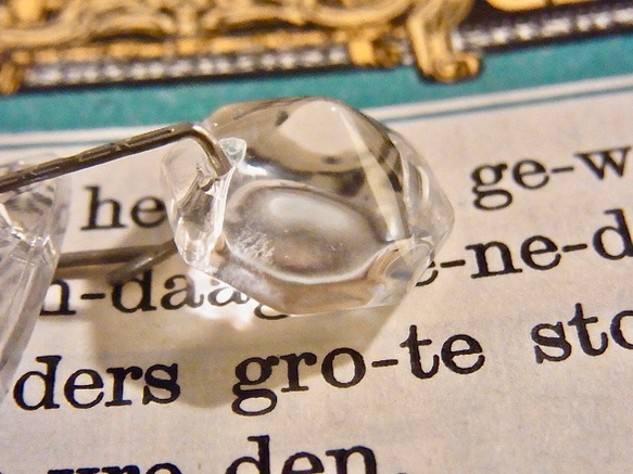 オランダ アンティーク シャンデリア ガラス ドロップ パーツ クリスタル しずく型 50mm 3枚目の画像