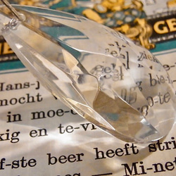 オランダ アンティーク シャンデリア ガラス ドロップ パーツ クリスタル しずく型 50mm 6枚目の画像
