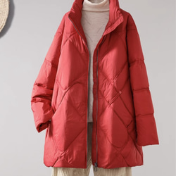 冬 フード付きロングダウンジャケット　カジュアルな軽い 暖かさロングコート 5枚目の画像