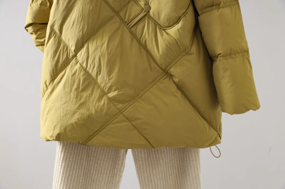冬 フード付きロングダウンジャケット　カジュアルな軽い 暖かさロングコート 17枚目の画像