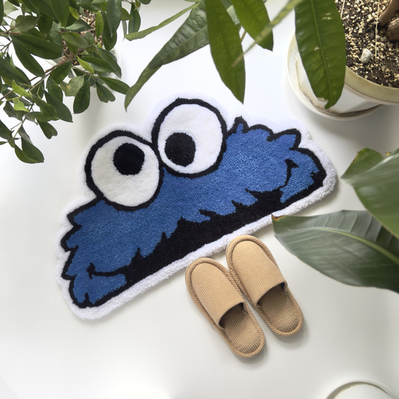 クッキーモンスター ラグ タフティング プレゼント インテリア