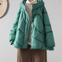 【全8色】冬 フード付きダウンジャケット　カジュアルな軽い 暖かさコート　防風ジャケット 8枚目の画像