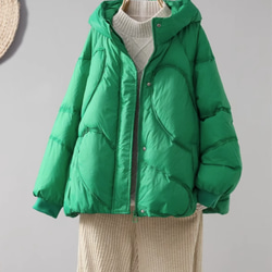 【全8色】冬 フード付きダウンジャケット　カジュアルな軽い 暖かさコート　防風ジャケット 6枚目の画像
