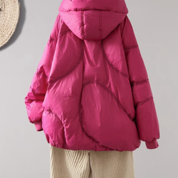 【全8色】冬 フード付きダウンジャケット　カジュアルな軽い 暖かさコート　防風ジャケット 2枚目の画像