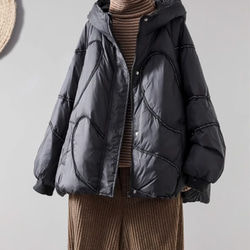 【全8色】冬 フード付きダウンジャケット　カジュアルな軽い 暖かさコート　防風ジャケット 9枚目の画像