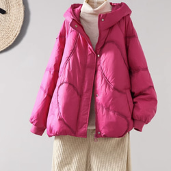 【全8色】冬 フード付きダウンジャケット　カジュアルな軽い 暖かさコート　防風ジャケット 1枚目の画像