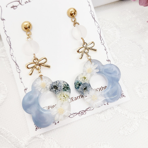 花束ヘアゴム ハンドメイド レジン ホワイト カラフル リボン お花 ニュアンス 花束ヘアゴム ハンドメイド レジン ホワイト カラフル リボン お花