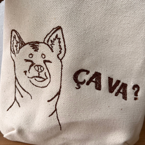 ”CAVA?”柴犬さんのポシェット　スモーキーピンク 3枚目の画像