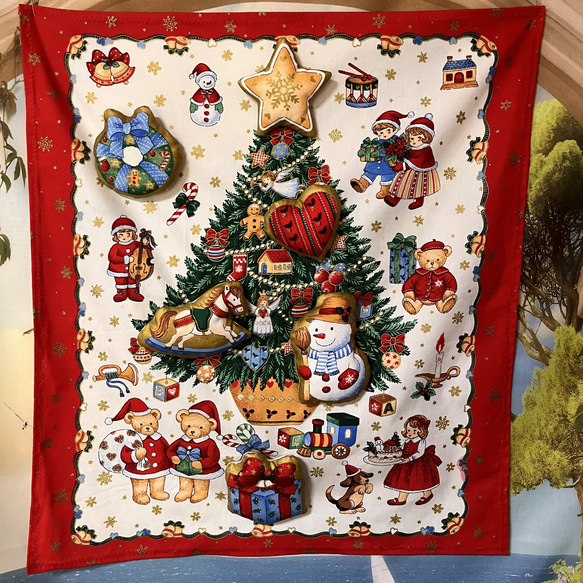 限定パネル ②　　クリスマス　かわいい女の子パネル生地　　ハンドメイド クリスマス パネル生地とオーナメント その他インテリア雑貨 いちの