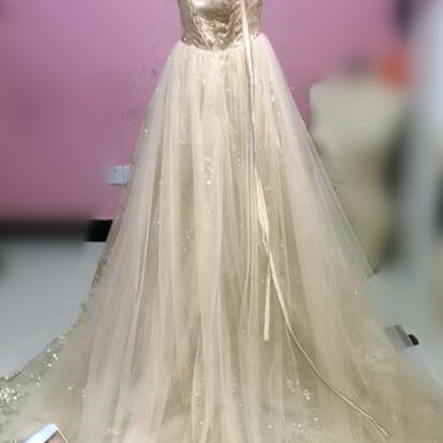 エレガント 爽やかで優しい薄ピンク キラキラグリッターチュール  