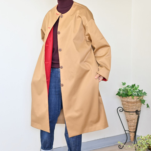 IÉNA キャメルボクシー コート ボクシーシルエットのキャメルコート： コート ENANA 通販