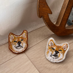 手刺繍　SHIBA 柴犬ブローチ 10枚目の画像