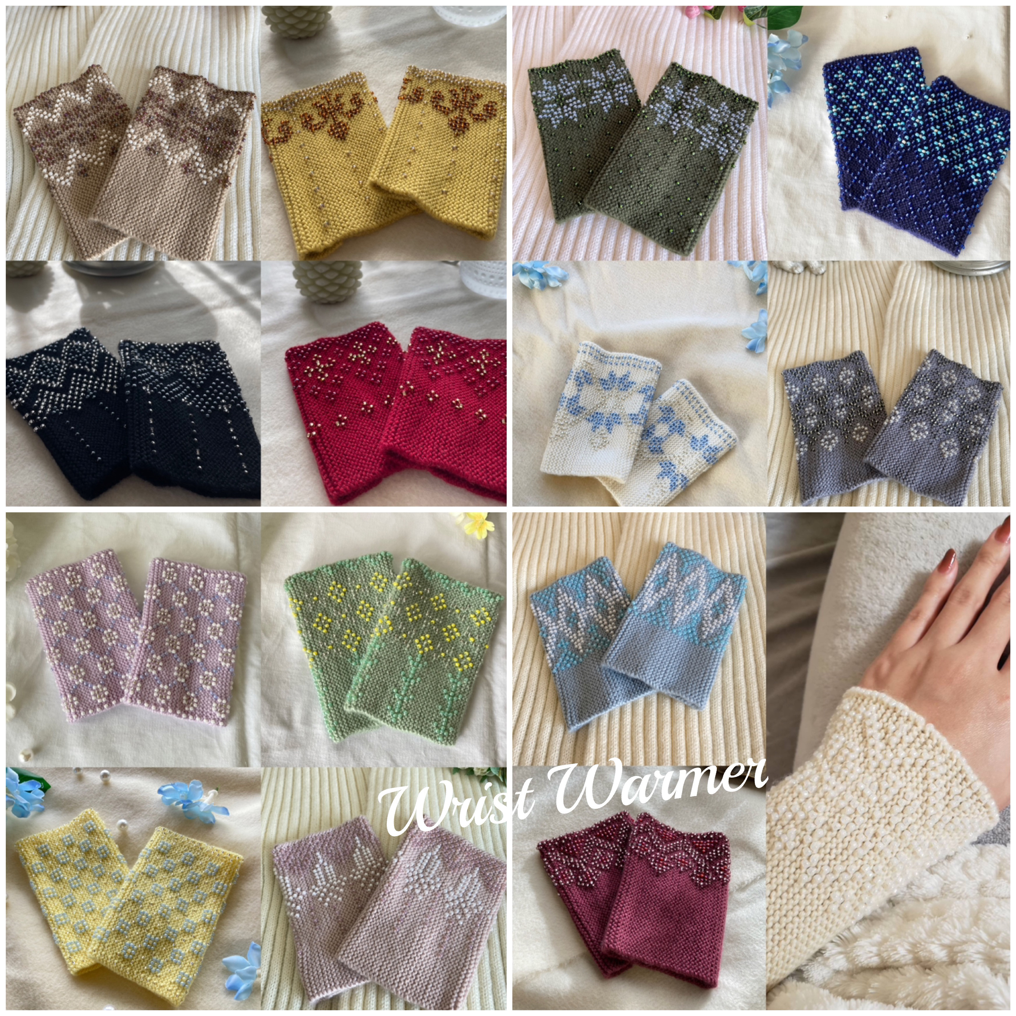 ビーズ編みのリストウォーマー 2025-26 ✳︎受注製作✳︎