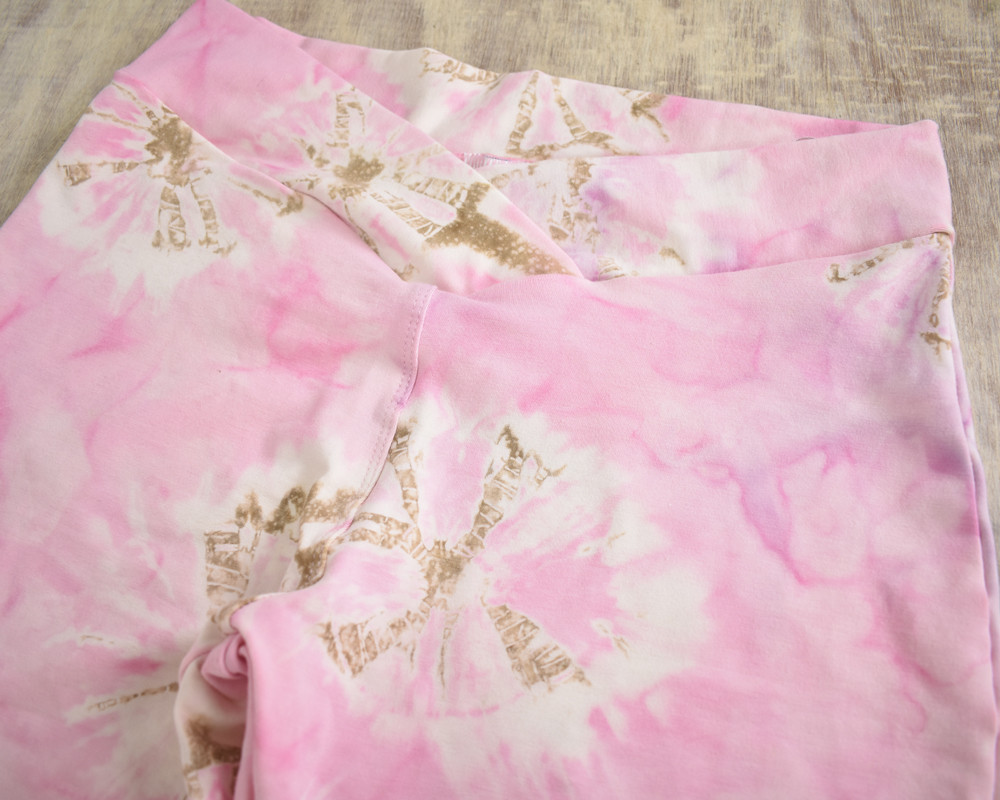 【大きいサイズ】極上の穿き心地！タイダイ柄スキニーストレートストレッチロングパンツ