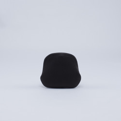 手触りが心地よい-鹿革天溝がま口小銭入れ#黒 3枚目の画像