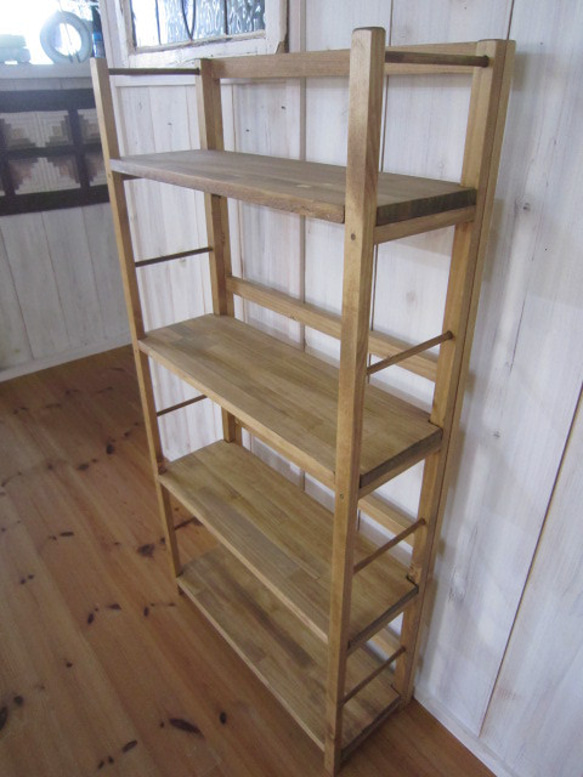 道具無し1分で折り畳式本棚シリーズの60㎝巾サイズ 3枚目の画像