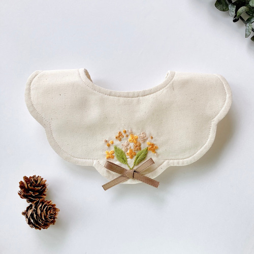 金木犀の刺繍スタイ スタイ・よだれかけ No.momo 通販 16659475