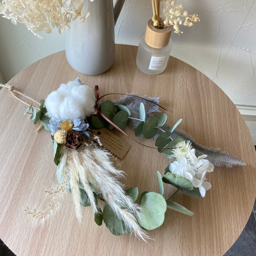 再販】ユーカリリース コットンフラワー パンパスグラス ドライ  