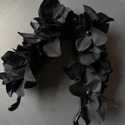 toytoy833 フラワーバナナクリップ  【黒ブラック】 冠婚葬祭 髪飾り 結婚式 6枚目の画像