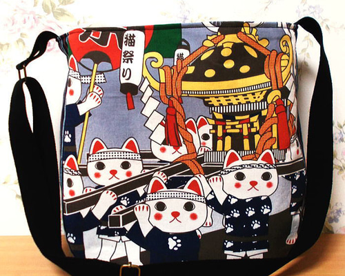 黒ねこ様 リクエスト 3点 まとめ商品お祭りポシェット　祭りワンショルダーバッグ Amazon | 猫柄 ショルダーバッグ ミニ 黒猫 ポシェット ナイロン