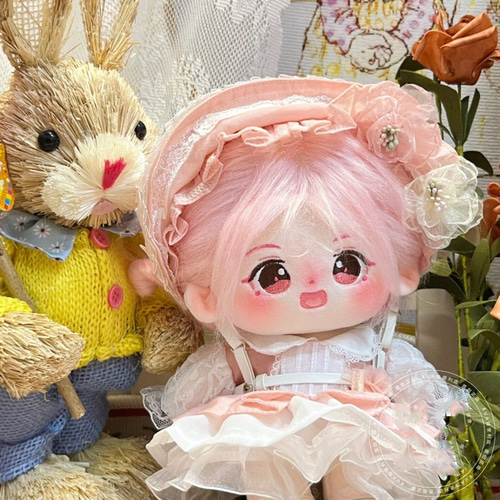 20cm 着せ替えぬいぐるみ 無属性 乙女座 ピンクの髪女の子 着せ替え