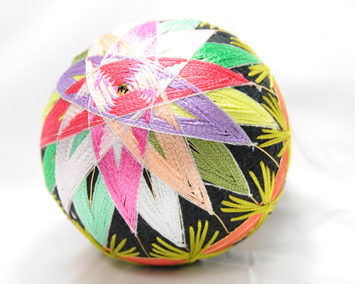 手まりN30 重ね菊 直径11.5cm[てまり 手毬 手鞠] その他インテリア雑貨