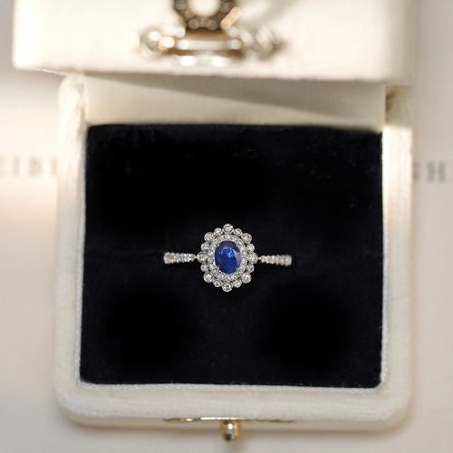 サファイアリング&ピアスセットk18 ピアス（スタッド・一粒） パール  