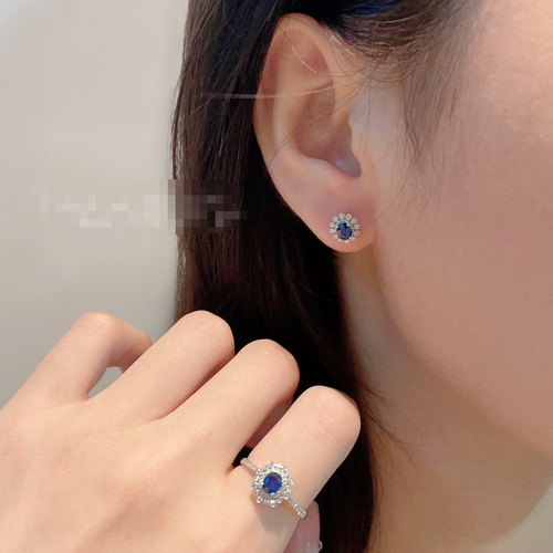 ♡サファイア♡k18♡ピアス