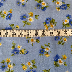 ハーフカットsize！Moda モダ『Summer Breeze　ブルー　花柄』～52×50㎝でカット済み～ 2枚目の画像