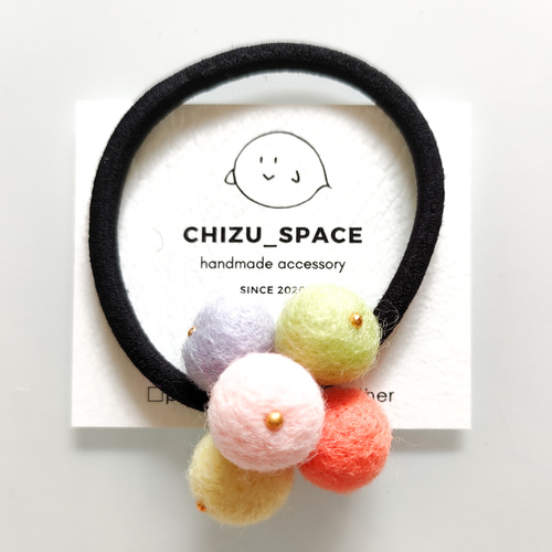 No.10》カラフルな羊毛フェルトのヘアゴム ヘアゴム chizu 通販 