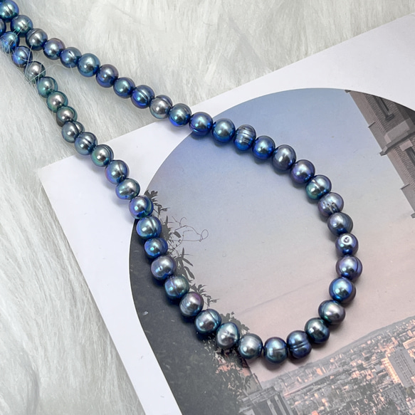 オリジナル　調色天然淡水パールネックレス　真珠 1枚目の画像