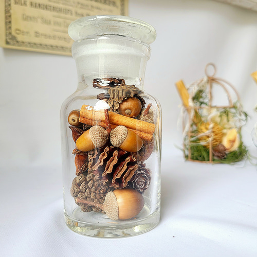 medium 木の実たちのメディシンボトル 薬瓶 ボタニカル ハーバリウム