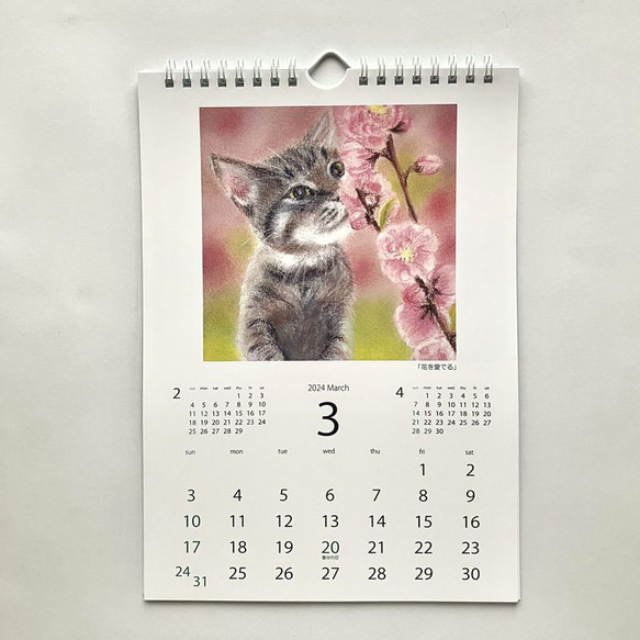2024年 猫カレンダー B5サイズ　 4枚目の画像