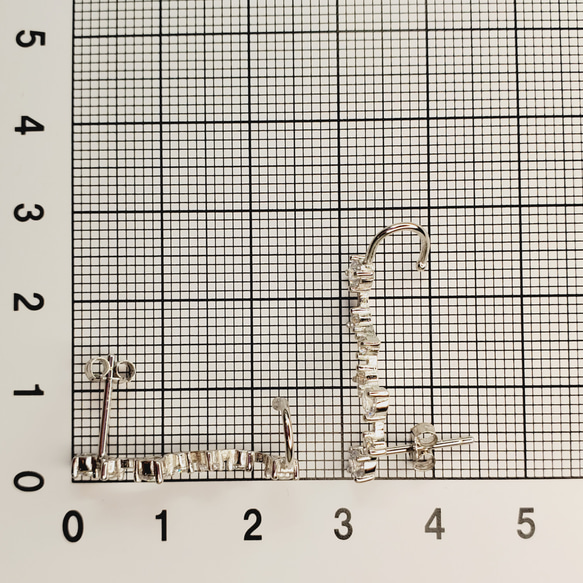❅silver925純銀製 北斗七星 ピアス＆イヤーカフ ジルコニア 8枚目の画像
