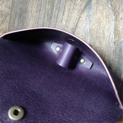 Italian leather ヴァイオレット■メガネケース 3枚目の画像