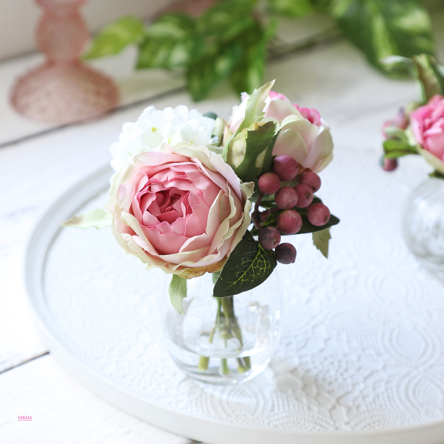 (マジカルウォーターアレンジ)モーブピンクローズ