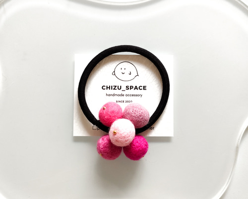 No.12》カラフルな羊毛フェルトのヘアゴム ヘアゴム chizu 通販