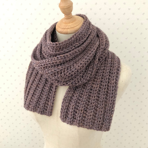 早割 マフラー 男女兼用 ブラウン メンズ レディース ニット