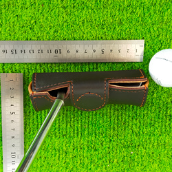 #ゴルフ　ピン型パターヘットカバー（レザークラフト）マグネット開閉式 4枚目の画像