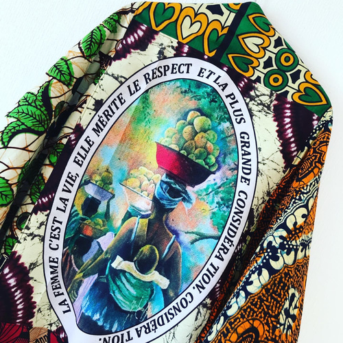 アフリカンバティックのかけら集めてMomongaコート コート ZakuChiku