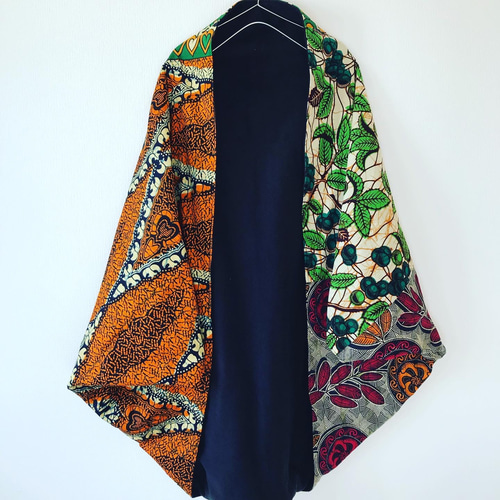 ☆くう☆ アフリカンバティック zakuchiku Momong コート アフリカンバティックのかけら集めてMomongaコート コート ZakuChiku