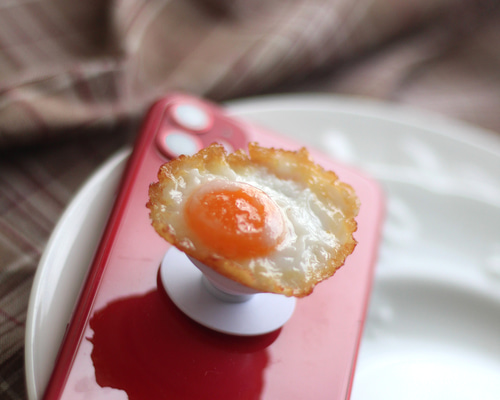 スマホグリップ】妖精の＊小さな＊目玉焼き スマホスタンド・スマホ