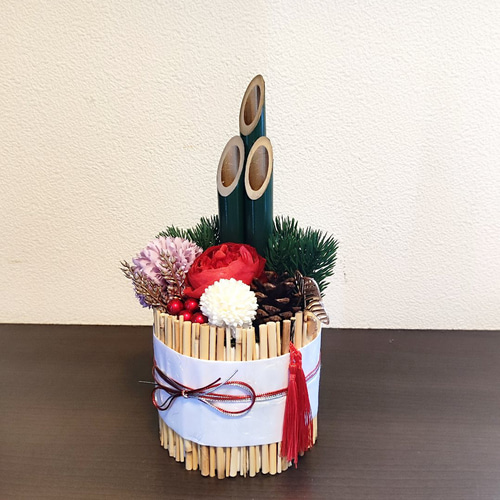 ミニ門松お正月飾り☆鮮やかな赤☆ しめ縄・しめ飾り utaki 通販