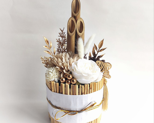 ミニ門松お正月飾り☆豪華なゴールド☆ しめ縄・しめ飾り utaki 通販