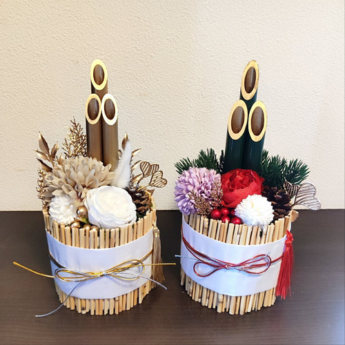 ミニ門松お正月飾り☆豪華なゴールド☆ しめ縄・しめ飾り utaki 通販