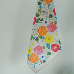 水彩圍巾手帕“花園” 第4張的照片