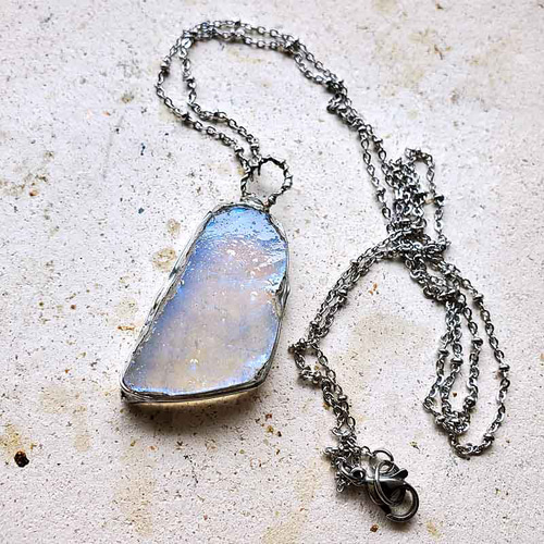 蒼い月の欠片・ブルームーンストーンペンダント ネックレス
