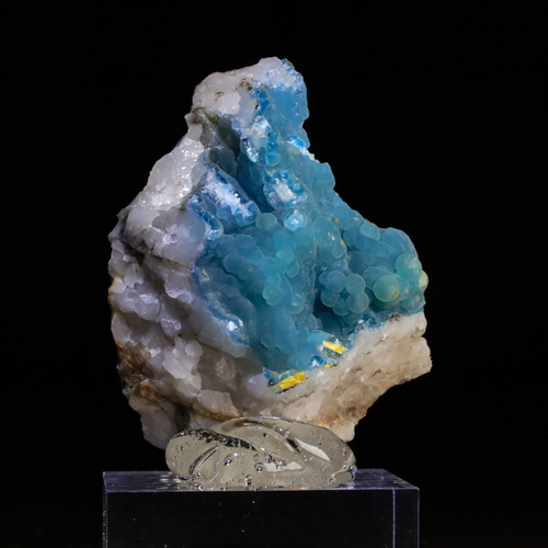 45.6㍉ブラック・白・水晶宝石&ゴールド鉱物共生 天然石 希少自動開運