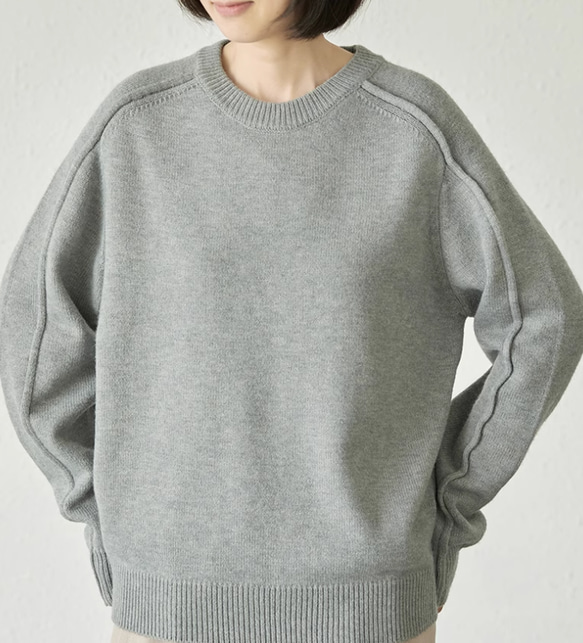 新作.５色、シンプル長袖セーター.春秋  赤　ニットセーター 12枚目の画像